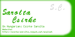 sarolta csirke business card